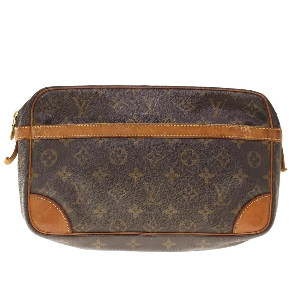 Louis Vuitton Monogram Compiegne 28 Clutch Bag Brown